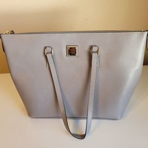 Dooney and Bourke NWT Smoke Grey large zip top shopper